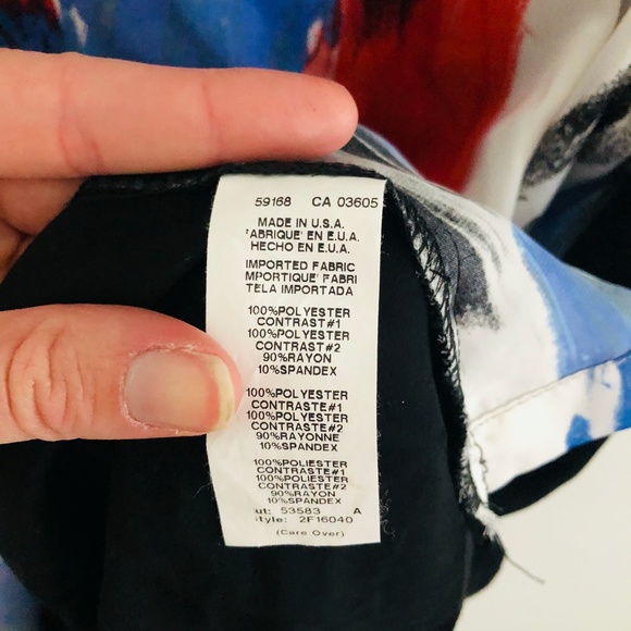 Fiteen Twenty Red Blue Tunic Top S - Picture 4 of 7